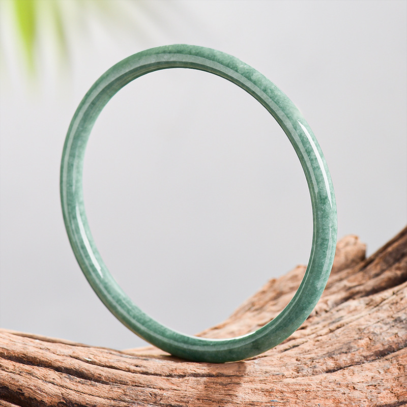 Women'S Fashion - Natural Burmese Jadeite Bracelet Bangle Real
