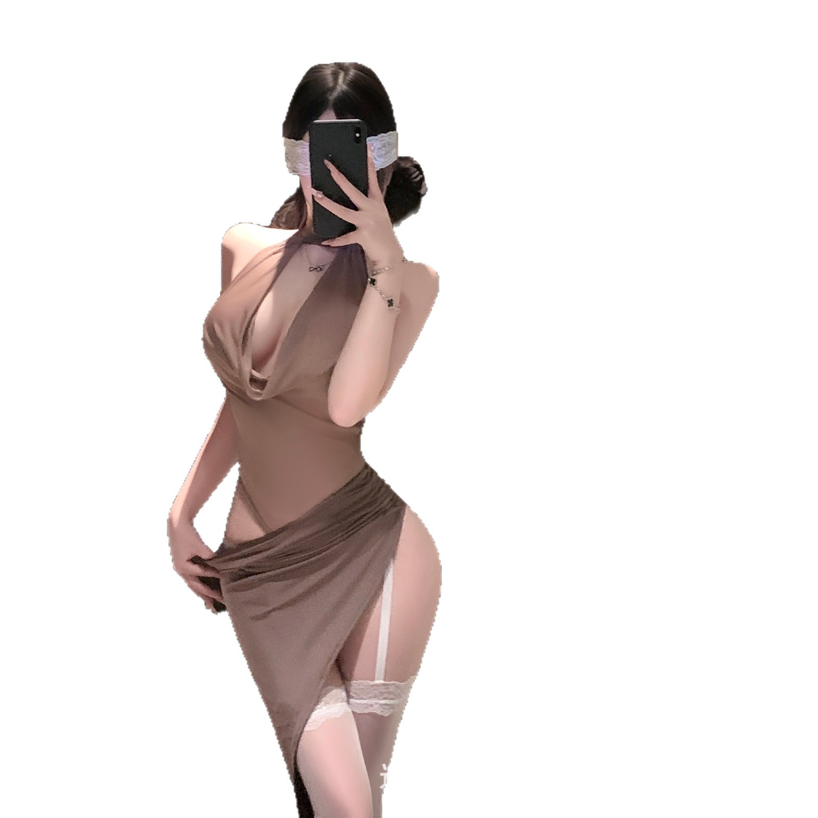 Lace Trim Cami - Sexy Office Secretary Cosplay Women Halter