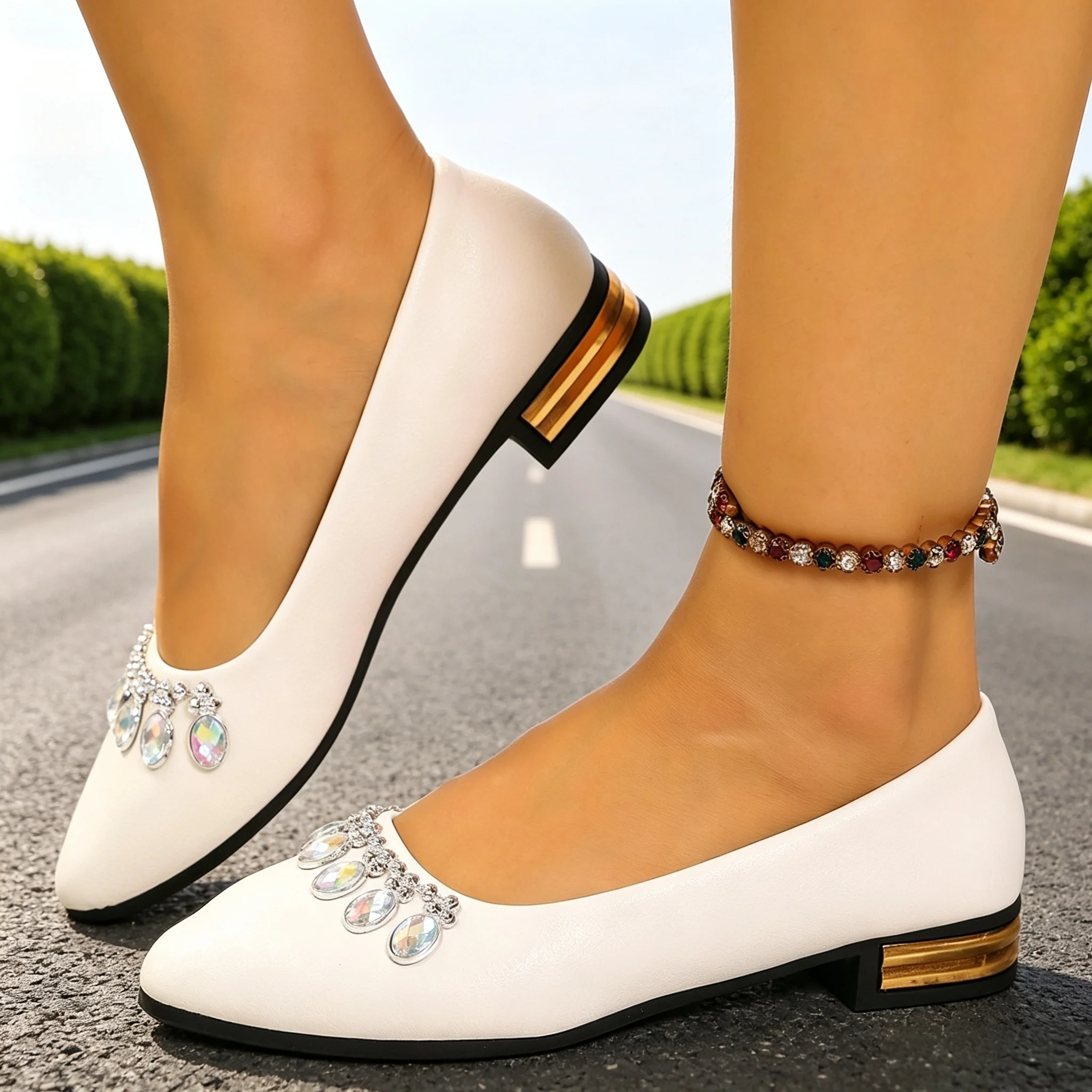 Sneakers Fashion Women - Women Flats Pointed Toe Ballet Shoes