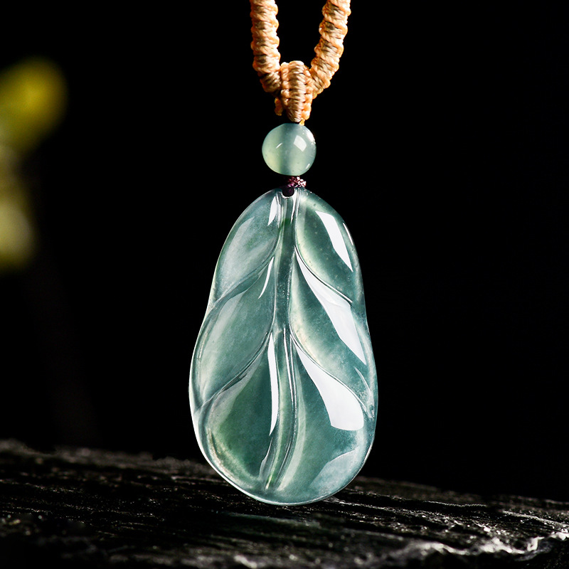 Women'S Fashion - Myanmar Jadeite Leaf Pendant Gifts for
