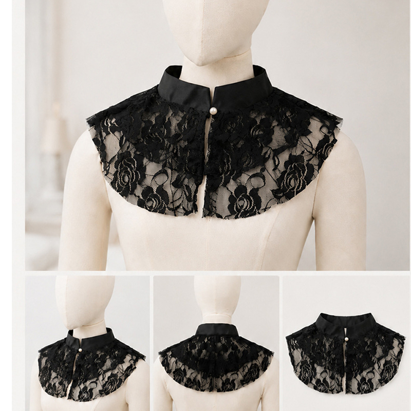 Women'S Fashion - Elegant Lace Floral False Collar shawl