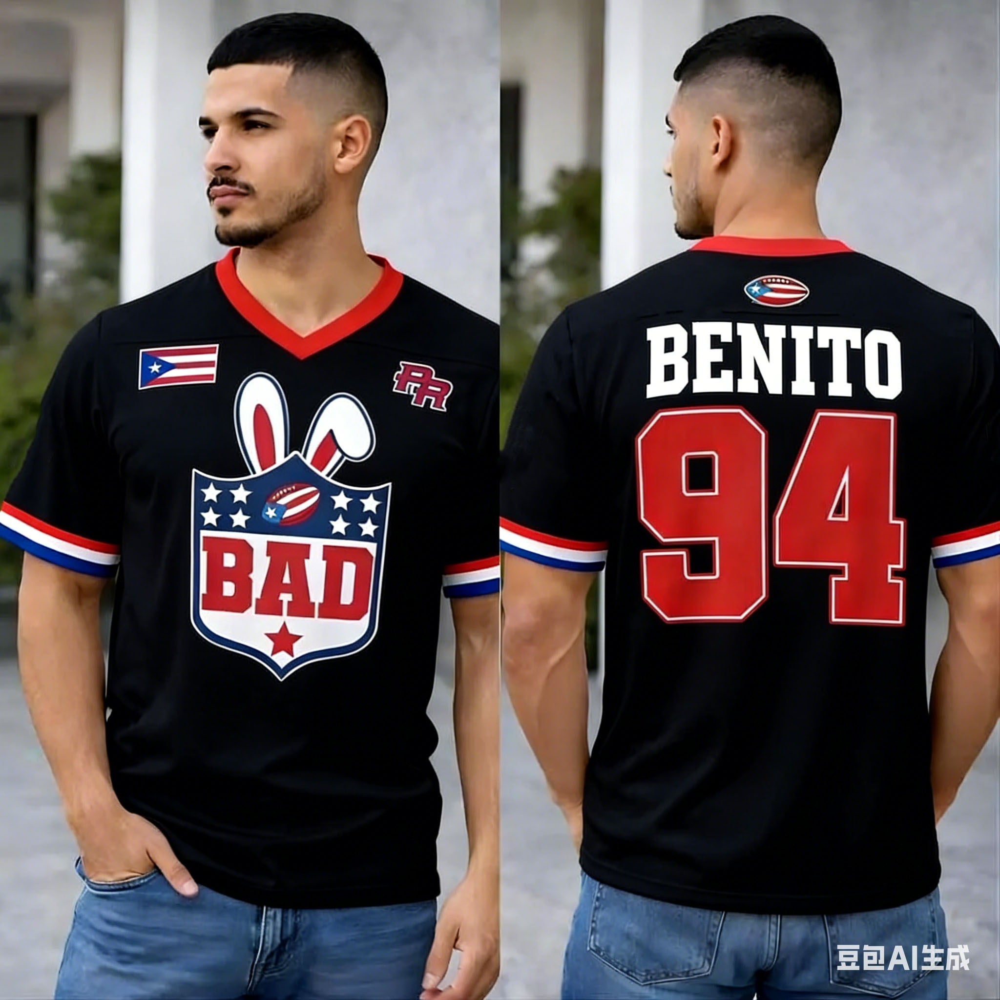 Puerto Rico Oversized Jersey P - огляд і ціна Women'S Fashion Rugby Shirt