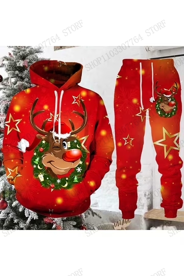 Cute Reindeer Elk Hoodie Pant  - огляд і ціна Women'S Fashion Hoodie
