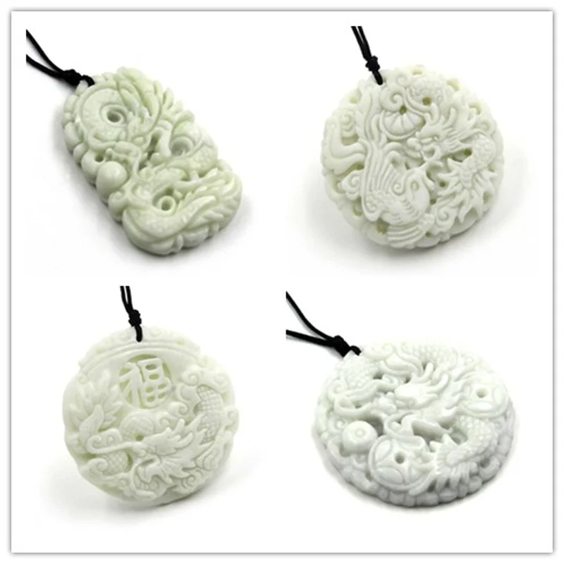 Natural White jade Dragon Phoe - огляд і ціна Women'S Fashion