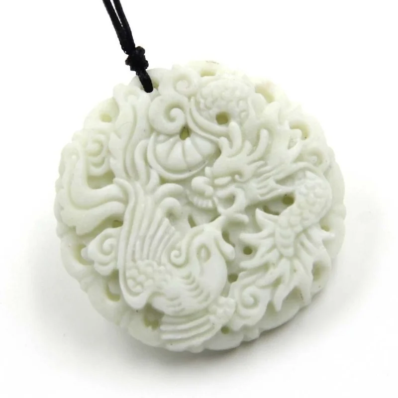 Natural White jade Dragon Phoe - огляд і ціна Women'S Fashion