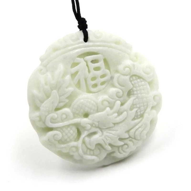 Natural White jade Dragon Phoe - огляд і ціна Women'S Fashion