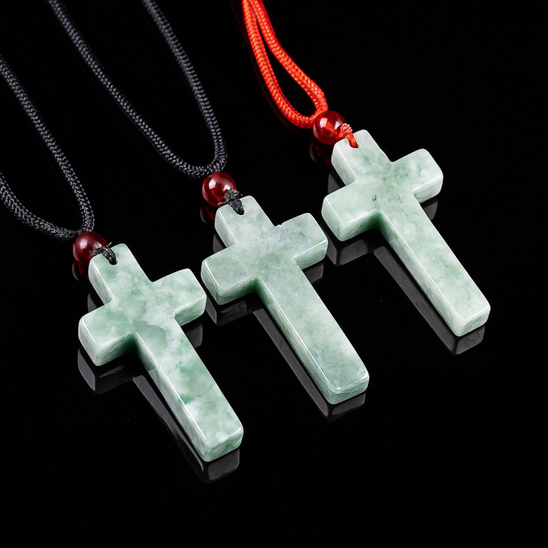 Myanmar Jadeite Cross Pendant  - огляд і ціна Women'S Fashion