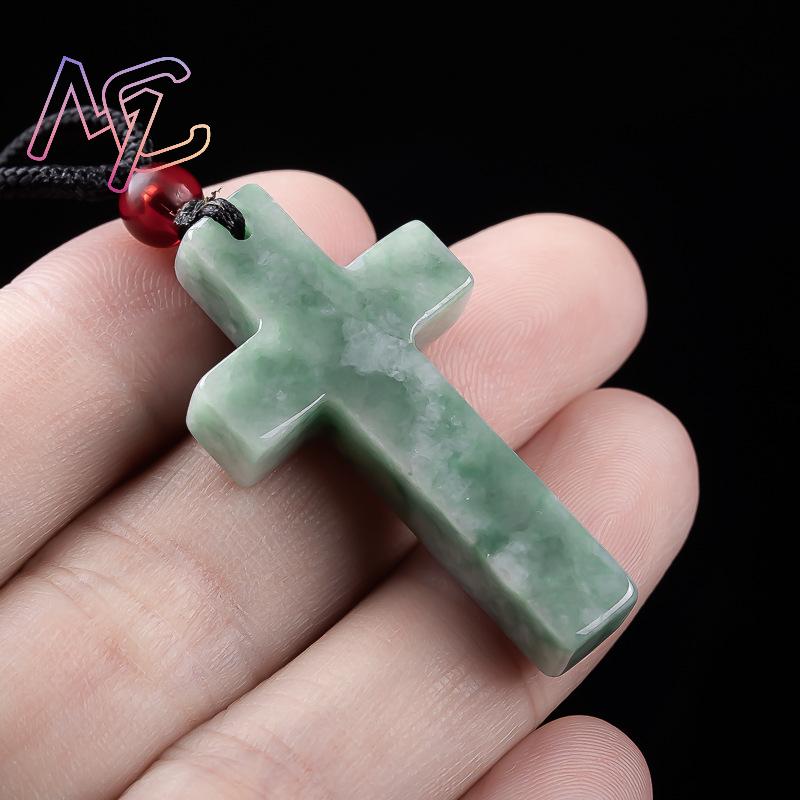 Myanmar Jadeite Cross Pendant  - огляд і ціна Women'S Fashion