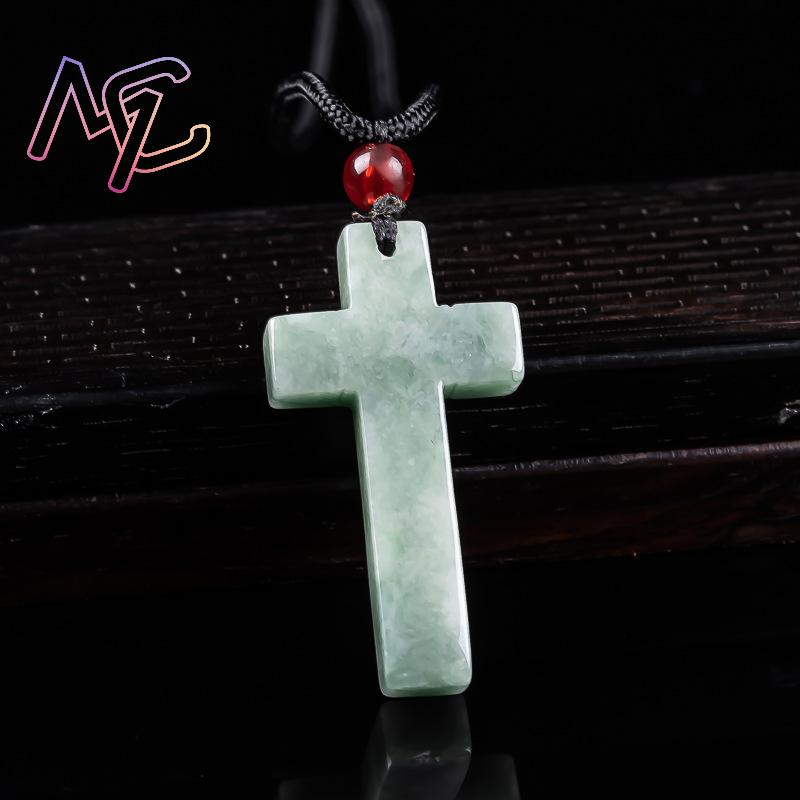 Myanmar Jadeite Cross Pendant  - огляд і ціна Women'S Fashion