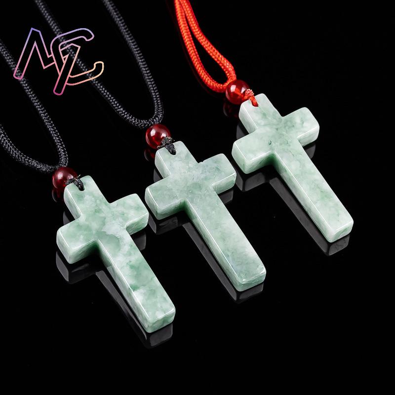 Myanmar Jadeite Cross Pendant  - огляд і ціна Women'S Fashion