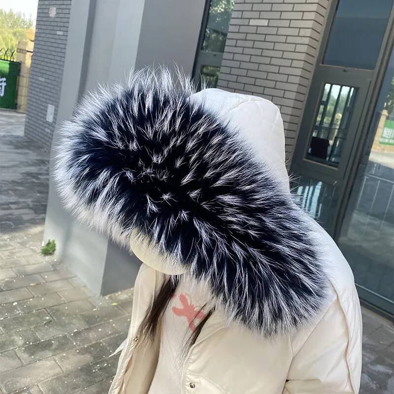 Raccoon Fur Collars For Jacket - огляд і ціна Women'S Fashion Hoodie