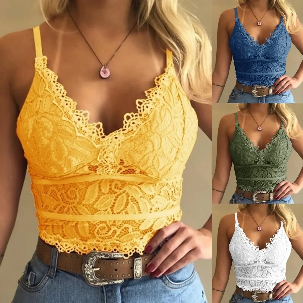 Floral Bralette Lace Bras Push - огляд і ціна Lace Trim Cami
