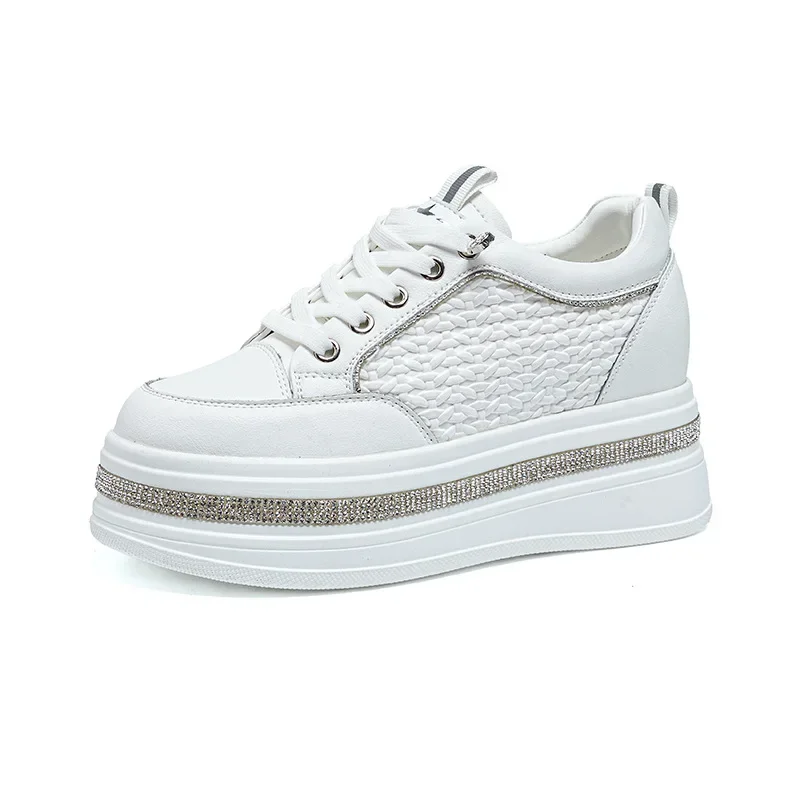 7.5cm Genuine Leather White Sh - огляд і ціна Sneakers Fashion Women