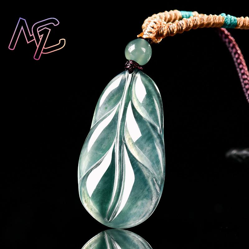 Myanmar Jadeite Leaf Pendant G - огляд і ціна Women'S Fashion