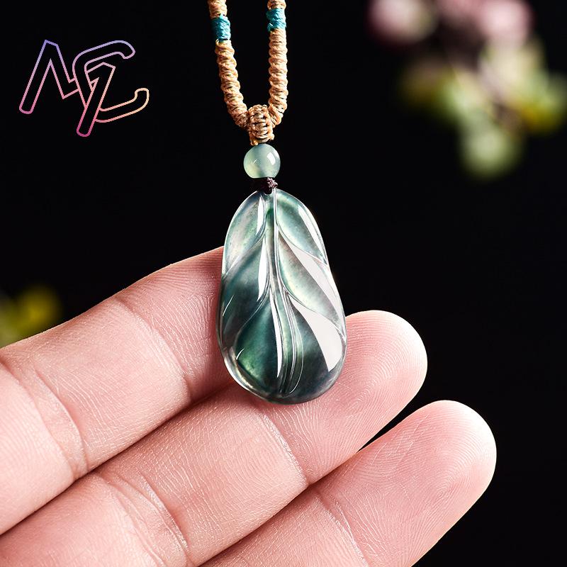 Myanmar Jadeite Leaf Pendant G - огляд і ціна Women'S Fashion