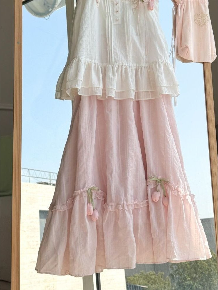 Sweet Kawaii Ruffle Trim Tulip - огляд і ціна Lace Trim Cami