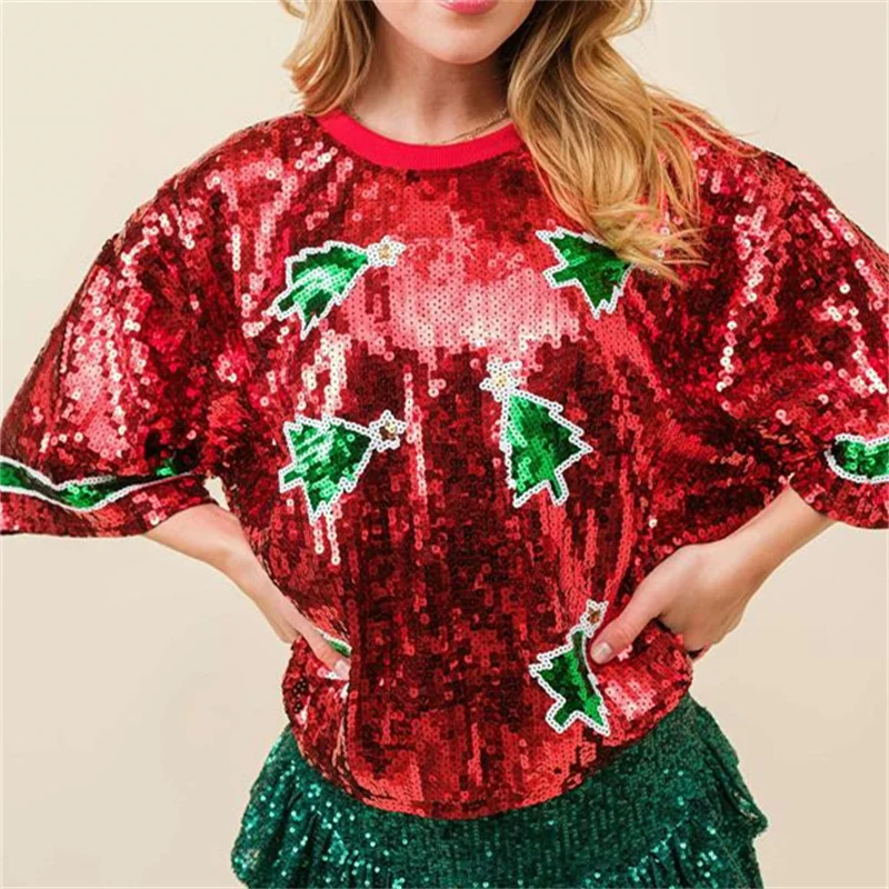 Womens Summer Fashion Sequins  - огляд і ціна Women'S Fashion Rugby Shirt